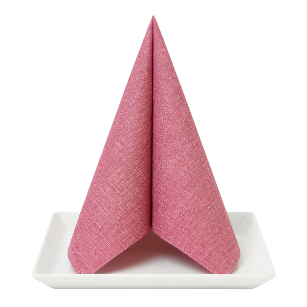 Airlaid Servietten, 1/4 Falz, 40 x 40 cm, Bordeaux Decor